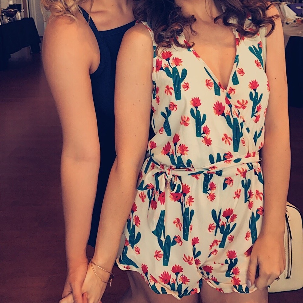 Cream Cactus Romper